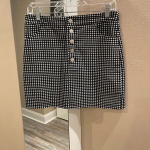 Forever 21 Monochrome Houndstooth Skirt